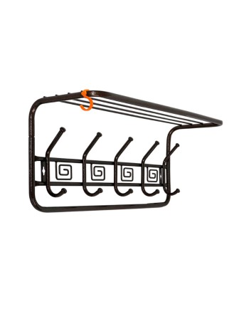 Вешалка Ажур 60 с полкой, цвет медный антик, 60х22х26.5 см