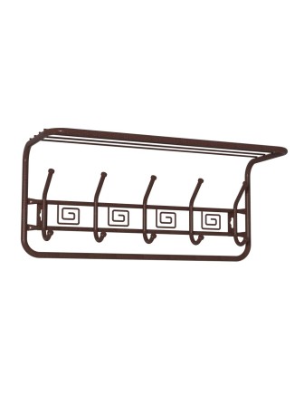 Вешалка Ажур 60 с полкой, цвет медный антик, 60х22х26.5 см