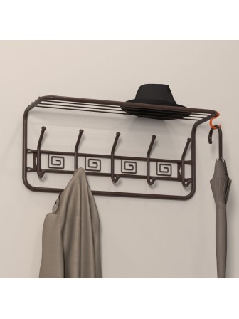 Вешалка Ажур 60 с полкой, цвет медный антик, 60х22х26.5 см