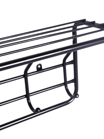 Вешалка с полкой 100 см черная, 98х22х26.5 см