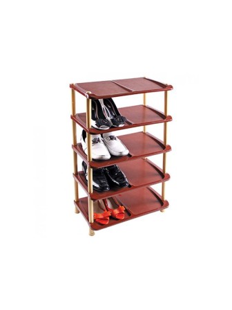 Полка для обуви Сафир РП-511 4 секции, коричневая