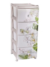 Комод пластиковый с 4 выдвижными ящиками Орхидея М2059