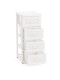 Комод пластиковый М5507, 4 ящика, белый