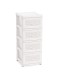 Комод пластиковый М5507, 4 ящика, белый