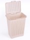 Корзина для белья Вязаное плетение М6904, 25 л, бежевая