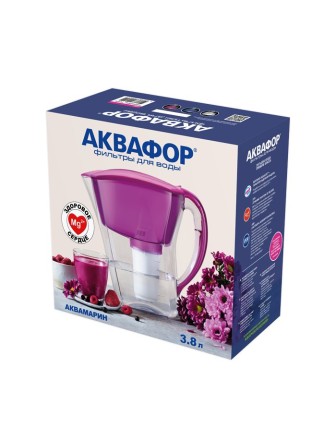 Фильтр кувшин Аквафор Аквамарин цикламен 3,8 л