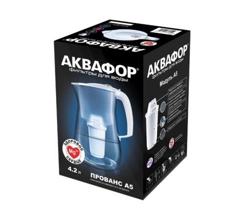 Кувшин с фильтром для воды Аквафор Прованс черный 4,2 л