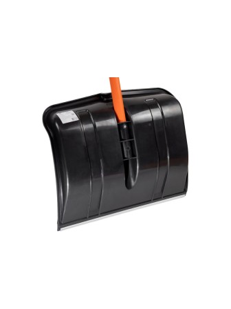 Лопата снеговая пластиковая Богатырь с алюминиевой планкой, метал. черенок