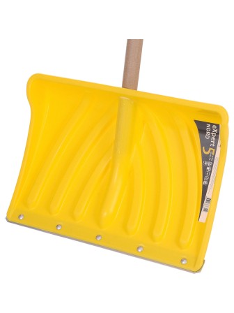 Лопата снеговая пластиковая Эксперт Норд  с деревян. черенком, 450х330 мм