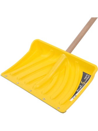 Лопата снеговая пластиковая Эксперт Норд  с деревян. черенком, 450х330 мм