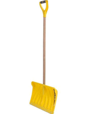 Лопата снеговая пластиковая Эксперт Норд  с деревян. черенком, 450х330 мм