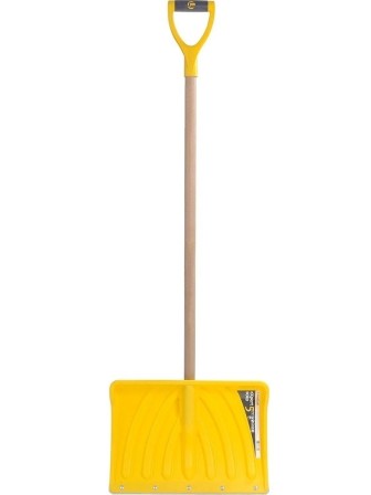 Лопата снеговая пластиковая Эксперт Норд  с деревян. черенком, 450х330 мм