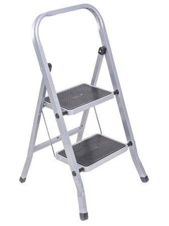 Стремянка CLASS PLUS 2 ступени широкие с покрытием