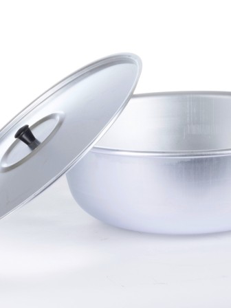 Миска алюминиевая Демидовский завод МТ-037, 36 см, с крышкой 