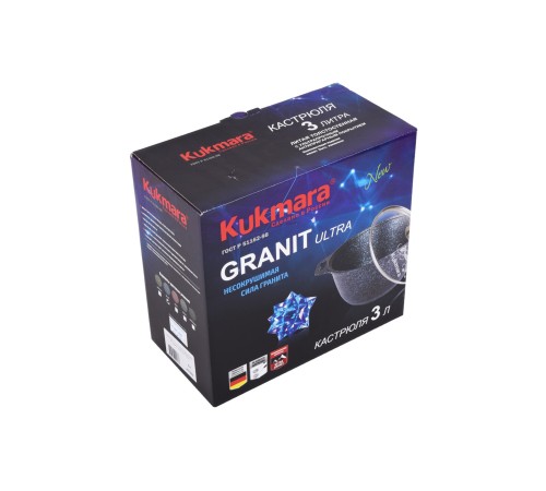 Кастрюля Kukmara Granit ultra кго42а, 4 л, антипригарное покрытие Кастрюля Kukmara Granit ultra кго42а, 4 л, антипригарное покрытие