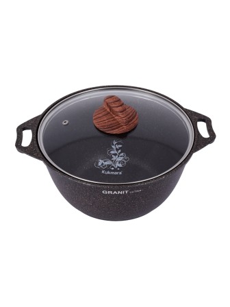 Кастрюля Kukmara Granit ultra кго42а, 4 л, антипригарное покрытие
