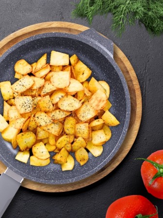 Сковорода Гранит С22701 22 см со стеклянной крышкой