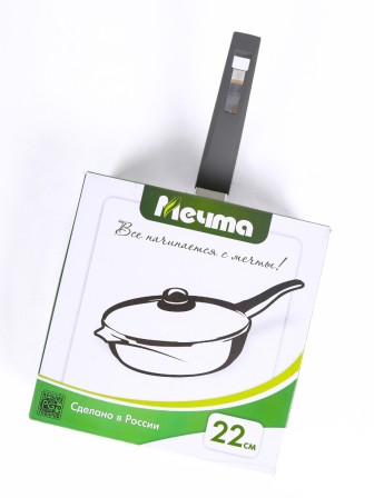 Сковорода Гранит С22701 22 см со стеклянной крышкой