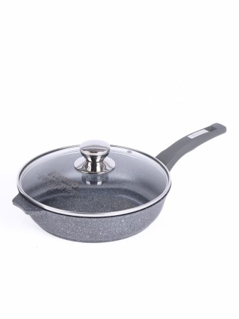 Сковорода Гранит С24701 24 см со стеклянной крышкой