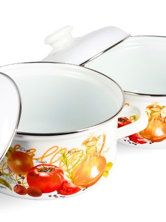 Набор кастрюль 124АП2/4Км Итальянская кухня, 1.5/2/3 л 