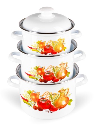 Набор кастрюль Итальянская кухня 7АП2/4, 2/3/4,5 л 