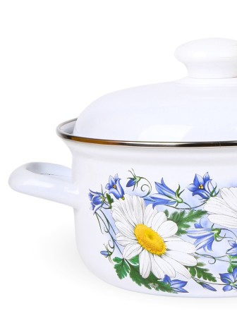 Кастрюля эмалированная 1.5 л Ромашковое поле С-1508АП2/4