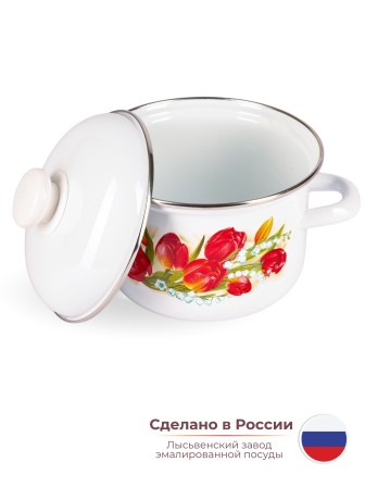 Кастрюля эмалированная 1.5 л Ласковый май С-1608АП2/4