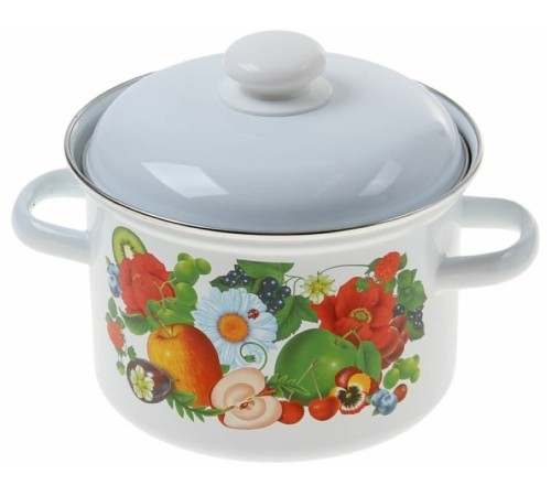 Кастрюля эмалированная 1.5 л Фруктовый микс С-1608АП2/4 