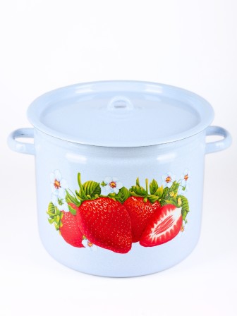 Кастрюля эмалированная 12 л С-1624/4Рб Сочная клубника