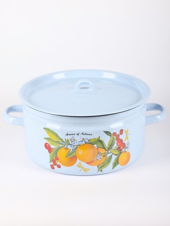 Кастрюля эмалированная 5.5 л Фруктовая фантазия С-1617/4Рб