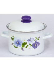 Кастрюля эмалированная 6 л Анютины глазки C-1618АП2/4