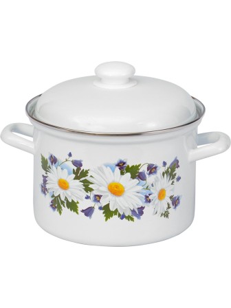 Кастрюля эмалированная 6л Ромашковое поле C-1618АП2/4