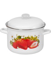 Кастрюля эмалированная 6л Сочная клубника C-1618АП2/4