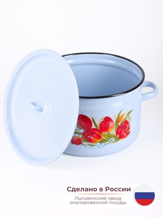 Кастрюля эмалированная 7л Ласковый май C-1620/4Рб