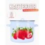 Кастрюля эмалированная 9 л С-1621/4Рб Сочная клубника