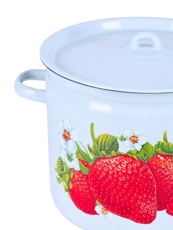 Кастрюля эмалированная 9 л С-1621/4Рб Сочная клубника