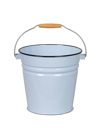 Ведро эмалированное 12 л, без крышки, Стальэмаль 2с27, без рисунка, серо-голубой