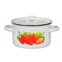 Кастрюля эмалированная 1.5л Клубника садовая 1с15с/1 белоснежный