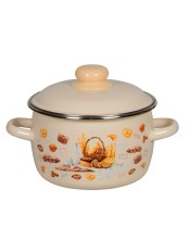 Кастрюля эмалированная 2 л, Стальэмаль 1RС161M, Хлеб, слоновая кость