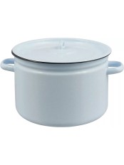 Кастрюля эмалированная 7 л, Стальэмаль 2с18, без рисунка, серо-голубой