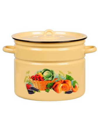 Кастрюля эмалированная 9 л, Стальэмаль 1с200с, Урожай, кремовый