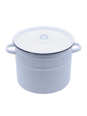 Кастрюля эмалированная 9 л, Стальэмаль 2с200, без рисунка, белоснежный