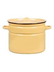 Кастрюля эмалированная 9 л, Стальэмаль 2с200, без рисунка, кремовый