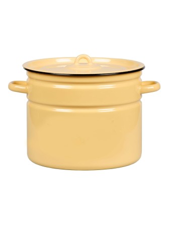 Кастрюля эмалированная 9 л, Стальэмаль 2с200, без рисунка, кремовый