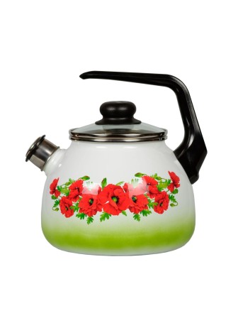 Чайник со свистком 3 л эмалированный 4с209я Восточный мак