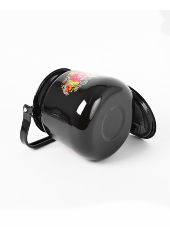 Чайник эмалированный  3,5 л, Стальэмаль 1с26с, Жостово черный