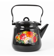 Чайник эмалированный  3,5 л, Стальэмаль 1с26с, Жостово черный