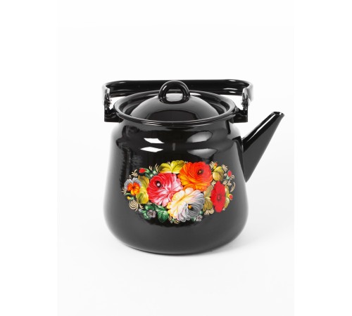 Чайник эмалированный  3,5 л, Стальэмаль 1с26с, Жостово черный