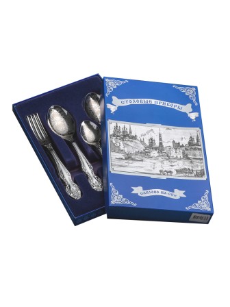 Набор столовый 18 предметов М-3 Тройка ХР СН-81ХР2/14 с росписью