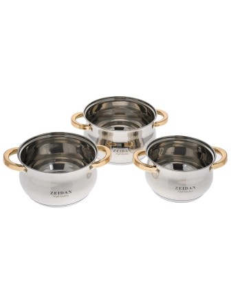 Набор кастрюль ZEIDAN Z-50605 6 предметов, нержавеющая сталь